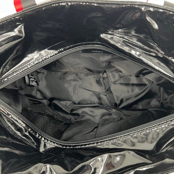 Think Royln Black & Red Large Classic Tote | Inner Pockets - Picture 8 of 11